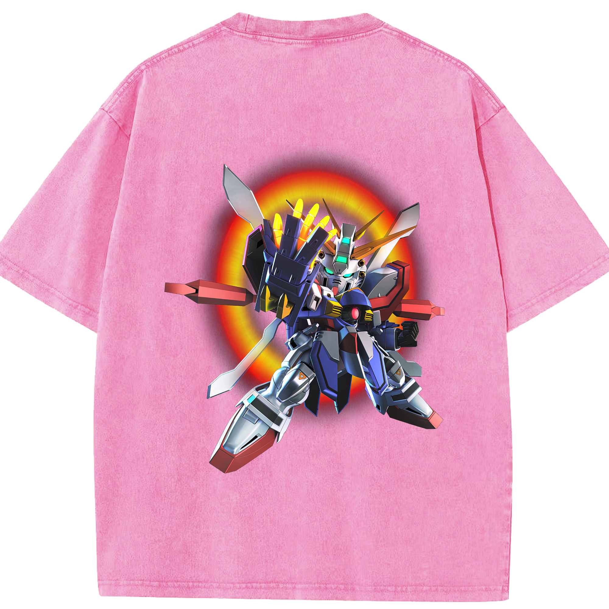 （画像用） 機動戦士ガンダム Mobile Suit Gundam 綿100% ヴィンテージ風 半袖Tシャツ（背面プリント）